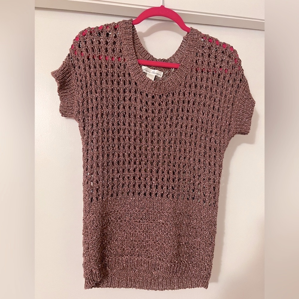 Marisa Christina Vintage Knit Short Sleeve Top